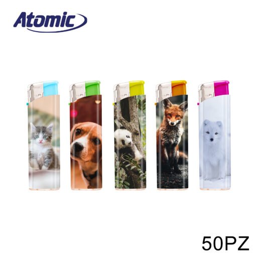 Art.3645114 Atomic Accendino F10 Cute Animals Conf.50Pz