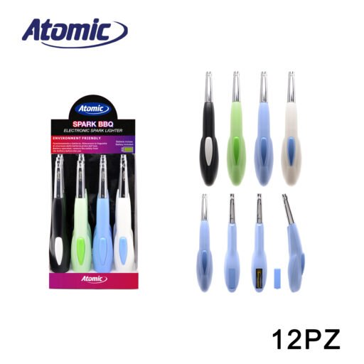 Art.4020802 Atomic Accendigas Elettrico Con Pila Conf.12Pz
