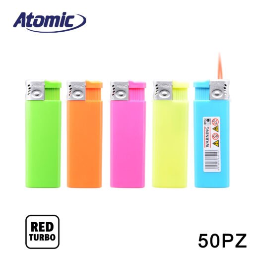 Art.3729001 Atomic Accendini Turbo Colorato Ass. Conf.50Pz