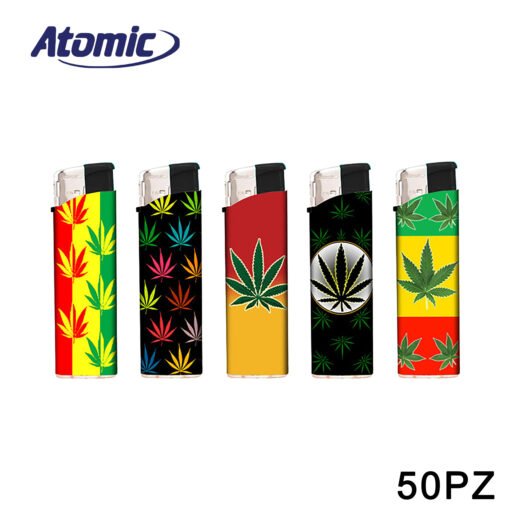 Art.3645127 Atomic Accendino F10 Cannabis Conf.50Pz