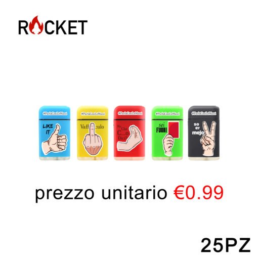 Art.8326311 Rocket Accendino Turbo Rubber Refillable Gesti 25Pz