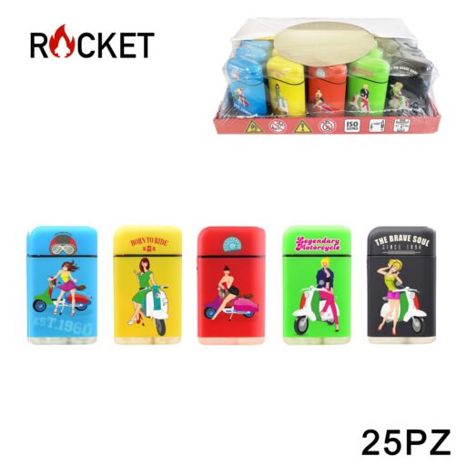 Art.8326315 Rocket Accendino Turbo Rubber Refillable Scooter 25Pz