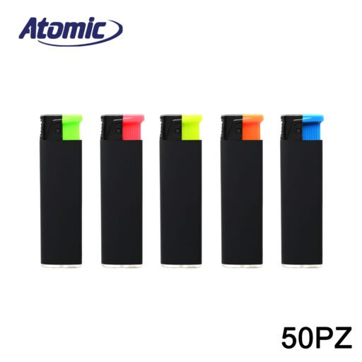Accendino Turbo Fix Gommato Conf.50Pz Atomic Art.3731002 Pz1