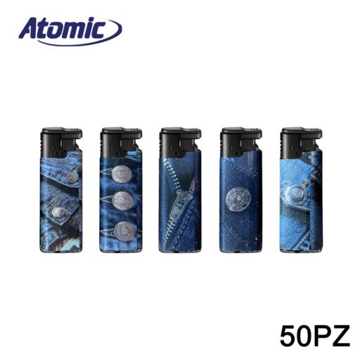 Art.3635019 Atomic Accendino Turbo Convex Jeans Conf.50Pz