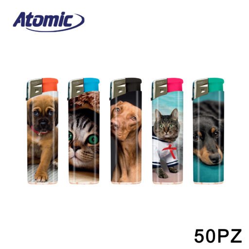 Art.3648004 Atomic Accendino F11 Dogs And Cats Conf.50Pz