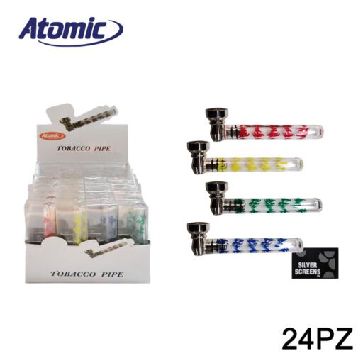 Art.0212817 Atomic Tabacco Pipe Schermi Colorati Conf.24Pz