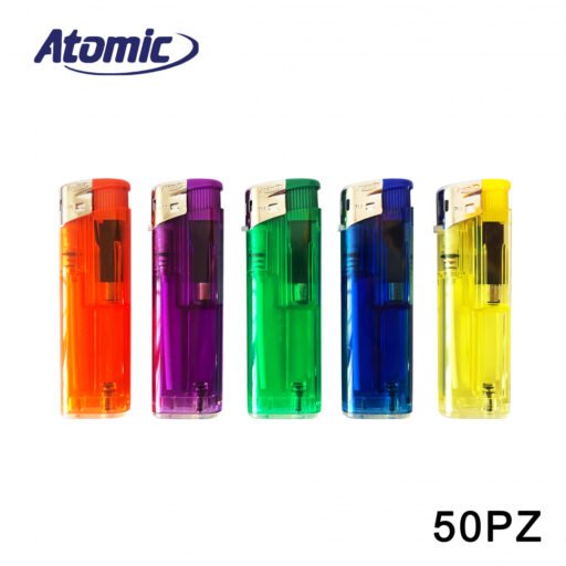 Art.3648010 Atomic Accendino F11 Trasparente Ass. Conf.50Pz
