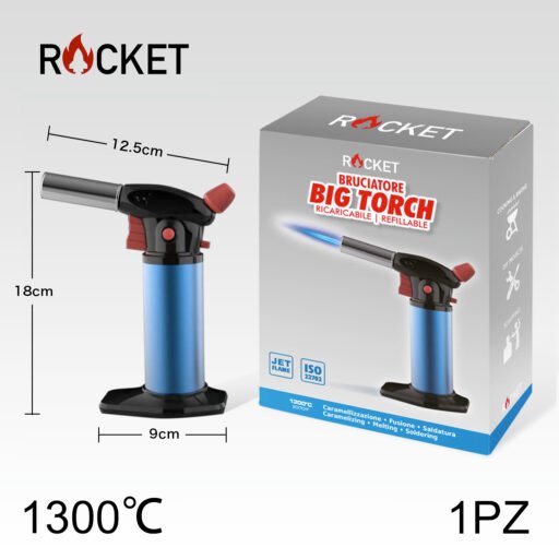 Art.8326234 Rocket Turbo Bruciatore Big Torch Ricaricabile Blu Bl1