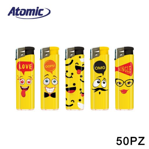 Accendino Electronic F11 Yellow World Conf.50Pz Atomic Art.3648027 Pz1