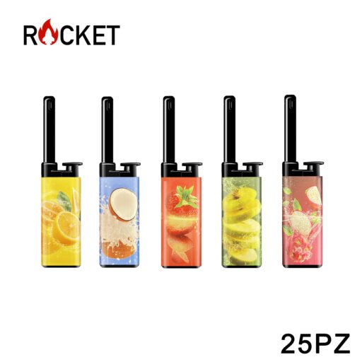 Art.8326239 Rocket Mini Bbq Lighter Julia Softflame Refillable Fruits W-0515 25Pz