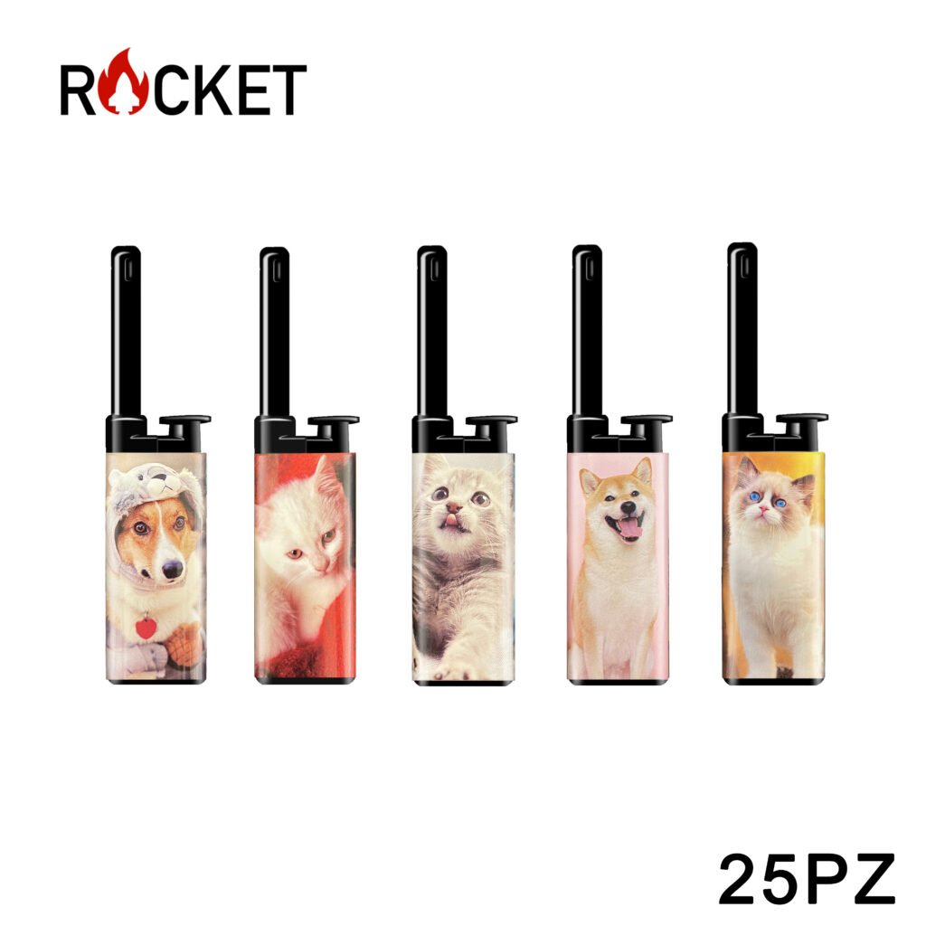 Art.8326241 Rocket Mini Bbq Lighter Julia Softflame Refillable Dogs And Cats 25Pz