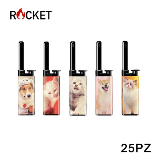 Art.8326241 Rocket Mini Bbq Lighter Julia Softflame Refillable Dogs And Cats 25Pz