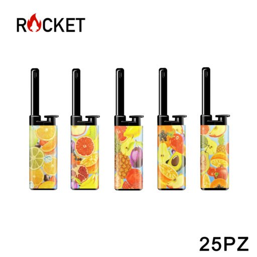 Art.8326246 Rocket Mini Bbq Lighter Julia Softflame Refillable Fruits Ii 25Pz