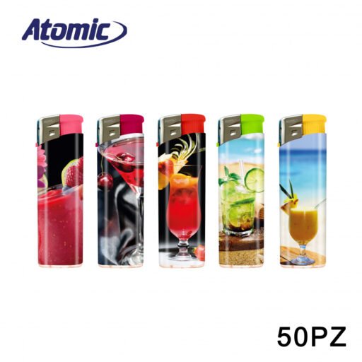 Art.3648036 Atomic Accendino Electronic F11 Softflame Ricaricabile Cocktails 50Pz