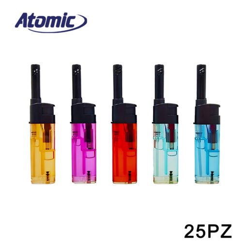 Art.3697200 Atomic Mini Accendigas Bbq Lighter Biba Transparent Ass. Conf.25Pz