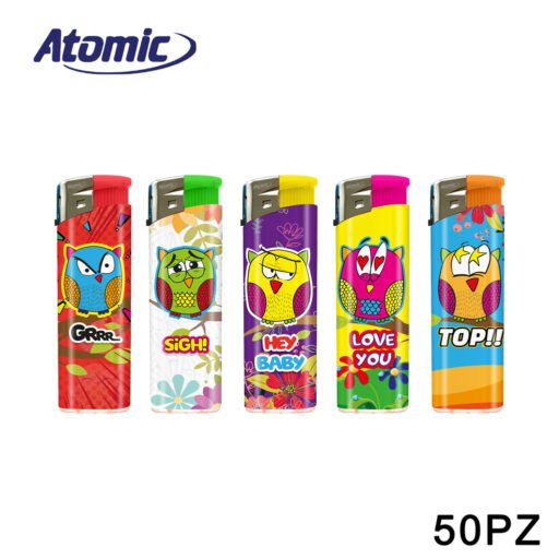 Art.3648059 Atomic Accendino F11 Owls Conf.50Pz