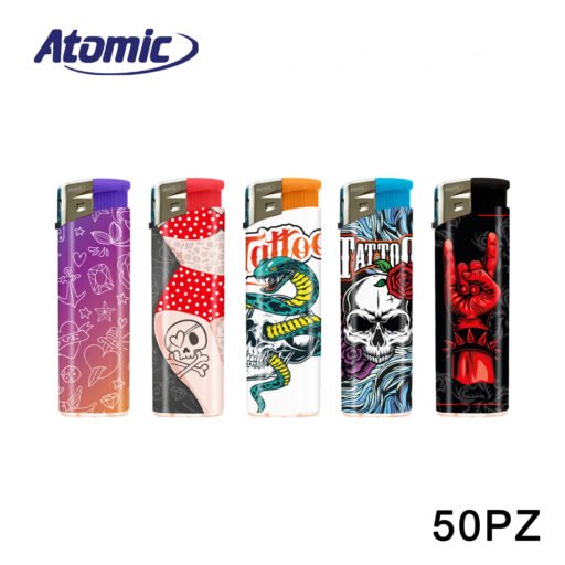 Accendino Electronic F11 Tattoo Conf.50Pz Atomic Art.3648066 Pz1