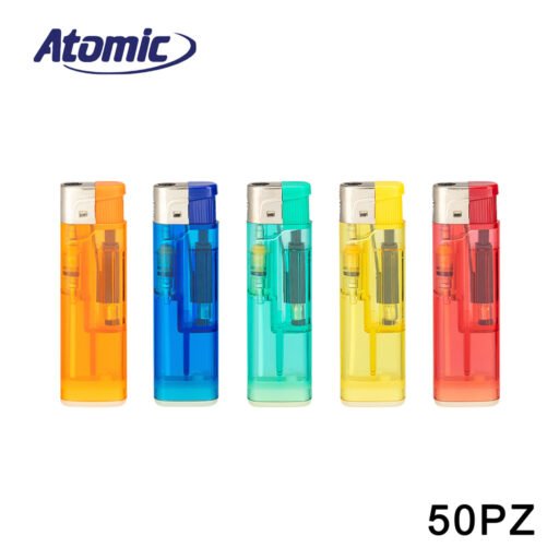 Accendino Turbo Fix Transparent Conf.50Pz Atomic Art.3732003 Pz1