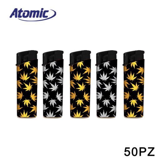 Accendino Electronic F11 Shiny Leaf Design Conf.50Pz Atomic Art.3648077 Pz1