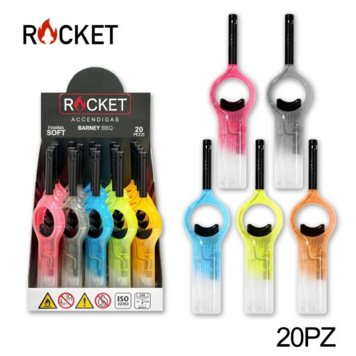 Art.8326013 Rocket Accendigas Barney Black Conf. 20Pz