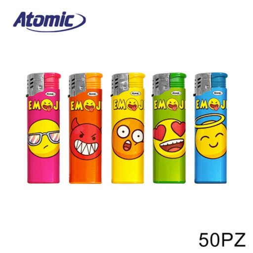 Art.3771028 Atomic Accendino Turbo F2 Emoji 2 Conf. 50Pz