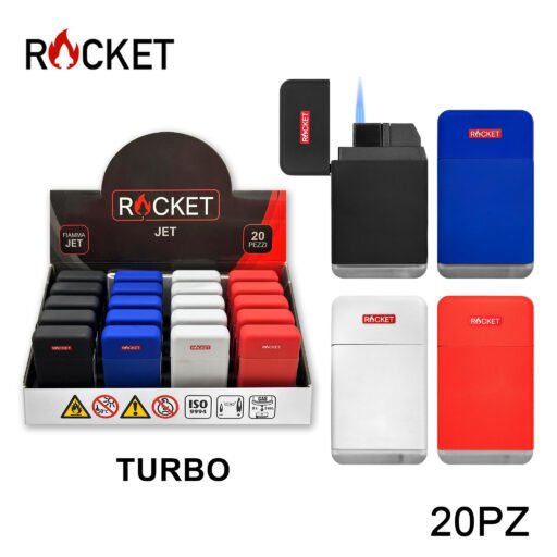 Art.8326258 Rocket Rubber Accendino Blu Turbo Classic Ass. 20Pz