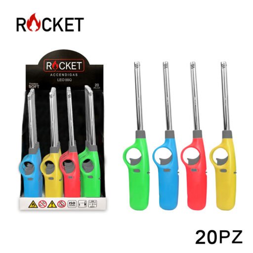 Art.8326275 Rocket Accendigas Bbq Lighter Leo 26Cm Softflame 4 Assortimenti 20Pz