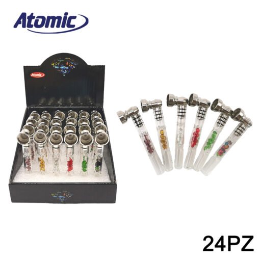 Art.0213037 Atomic Glass Pipe Diamondds 9.5Cm Conf.24Pz