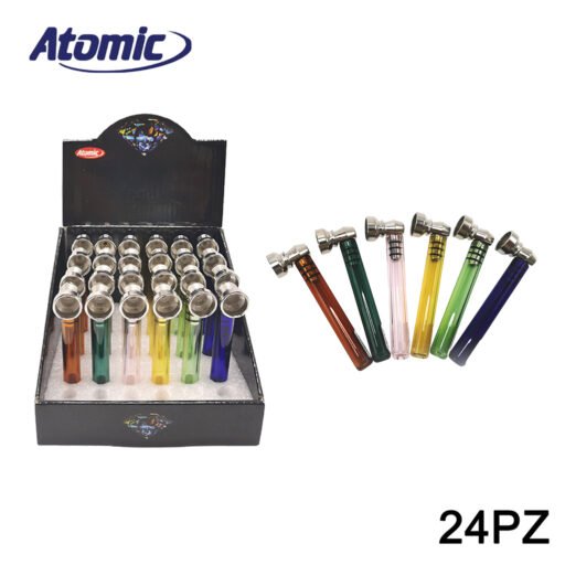 Art.0213039 Atomic Glass Pipe Clear 9.5Cm Conf.24Pz