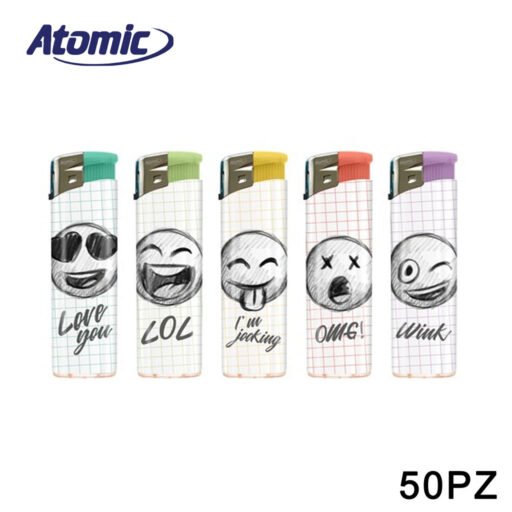 Accendino Electronic F11 Emoji Conf.50Pz Atomic Art.3648089 Pz1