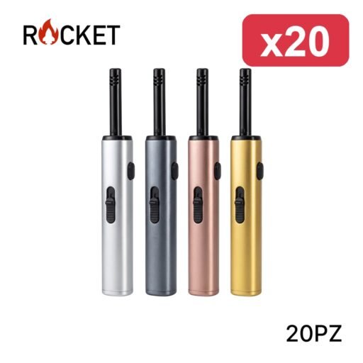 ROCKET ACCENDIGAS OVAL 20CM METALLIC