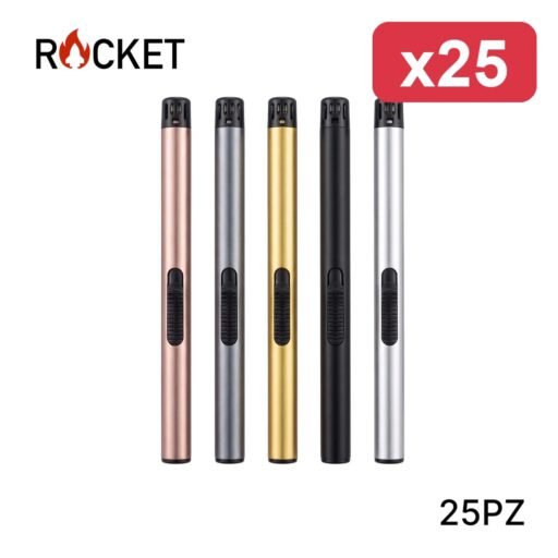 ROCKET ACCENDIGAS SLIM ROUND METALLIC