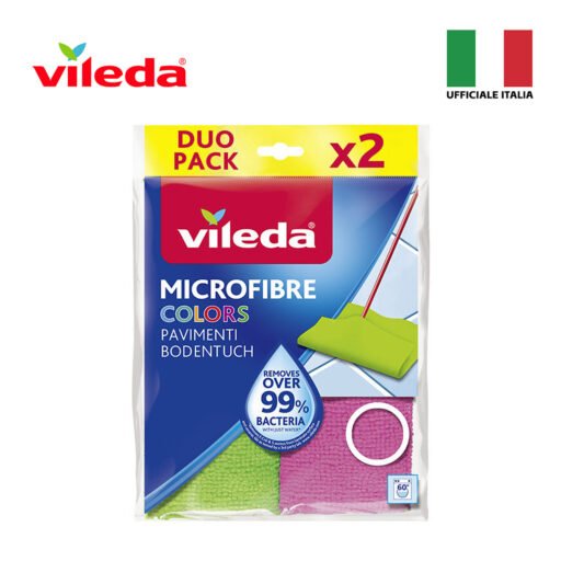 Vileda Microfibra Panni Colors Pavimenti 2Pz Art.151284