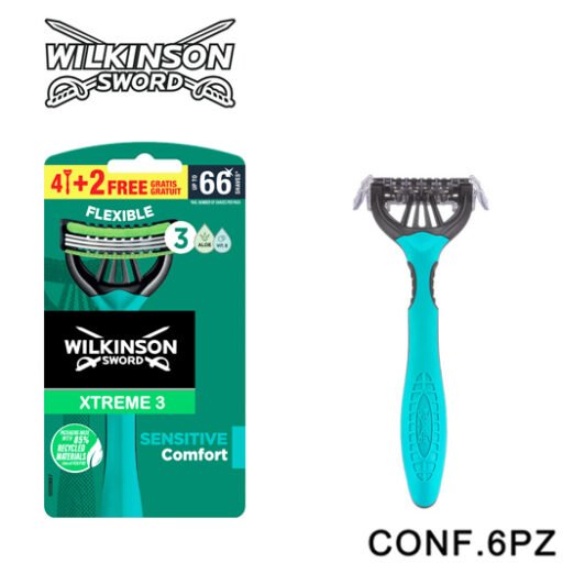 Xtreme3 Sensitive Comfort 6Pz Wilkinson Art.W302383400 Bl1