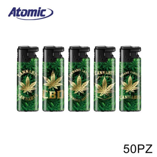 Accendino Turbo Rubber Cbd Design Conf.50Pz Atomic Art.3635026 Pz1