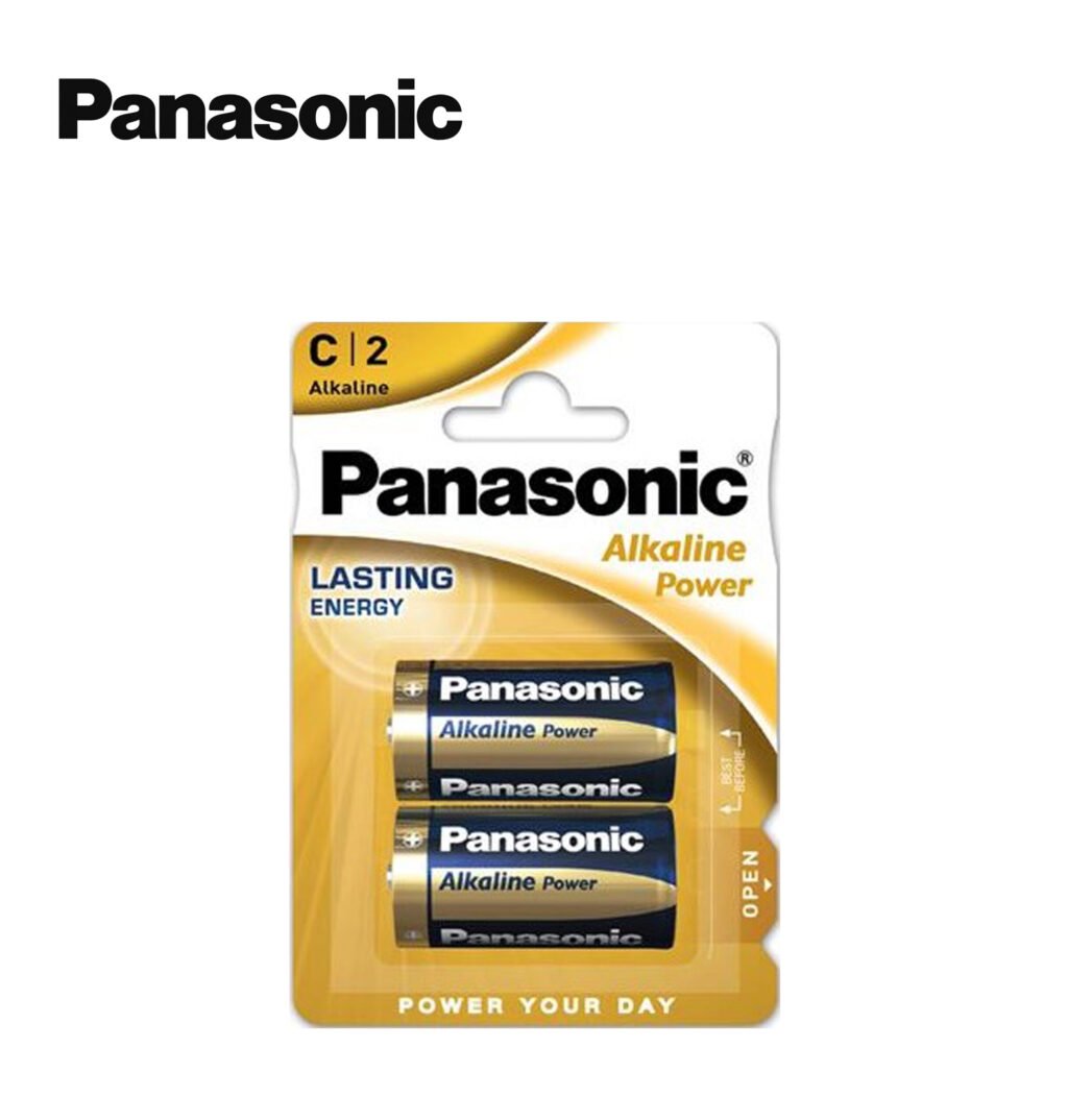 C MEZZA TORCIA PANASONIC ALKALINE POWER PILA BL2