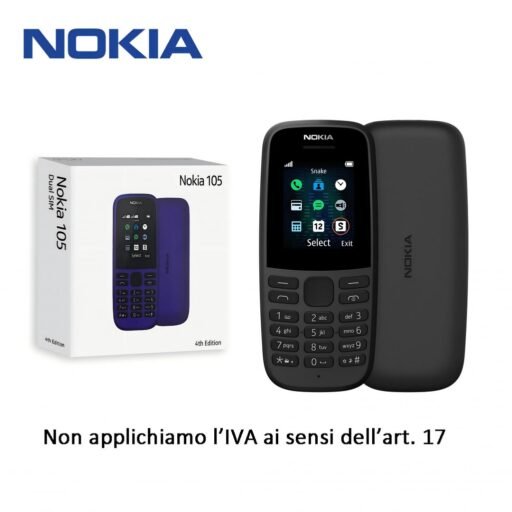 NOKIA 105 CELLURARE DUAL SIM 4TH ED NERO