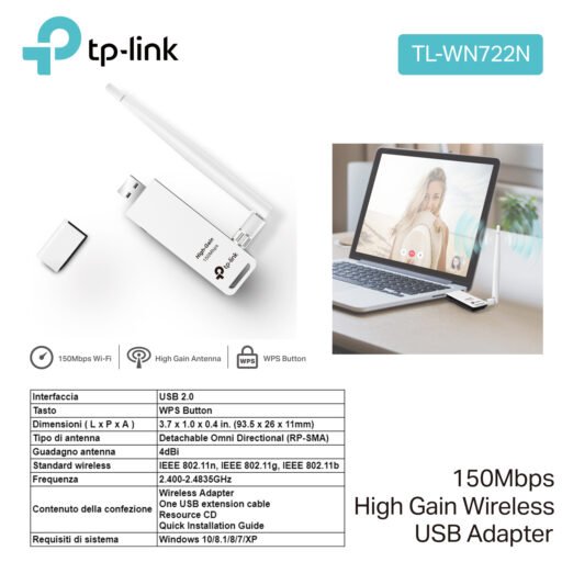 Usb 150Mb Wire Tp-Link Art.Tl-Wn722N 1Pz