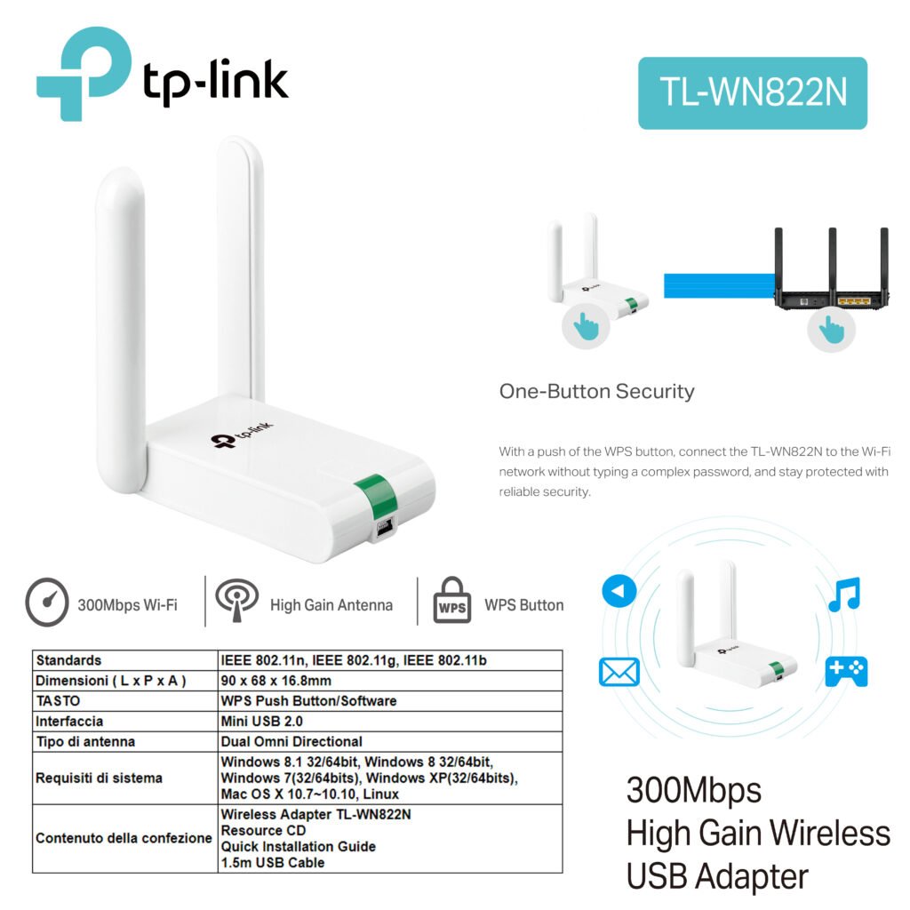 Usb 300Mb Wire Tp-Link Art.Tl-Wn822N 1Pz