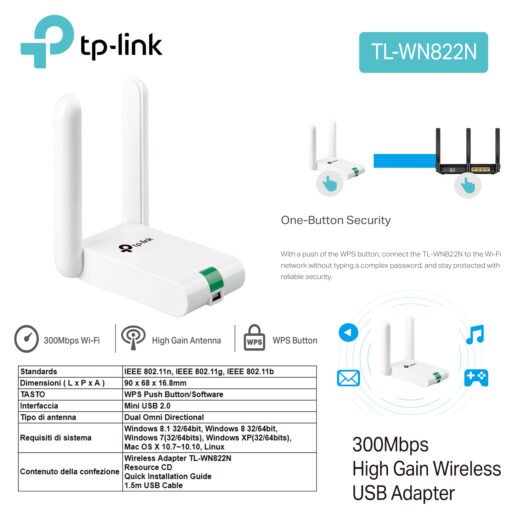 Usb 300Mb Wire Tp-Link Art.Tl-Wn822N 1Pz