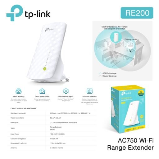 RANGE EXTENDER WIFI AC750 TP-LINK RE200