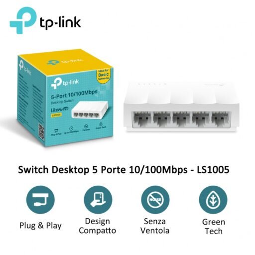 SWITCH 5 PORTE 10/100MBPS TP-LINK LS1005