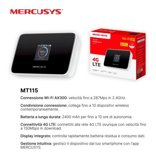 HOTSPOT MOBILE WIFI 4G LTE MERCUSYS MT115