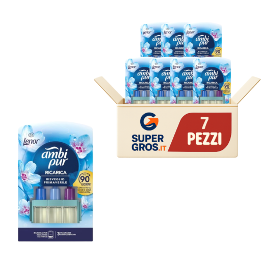 Ambi Pur 3Volution Risveglio Primaverile ricariche diffusore elettrico confezione scorta 7 set 3 fragranze