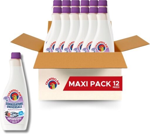 Chanteclair Sgrassatore Universale Lavanda – 12 Flaconi da 600 ml | Superpotente | Funziona anche Sottosopra