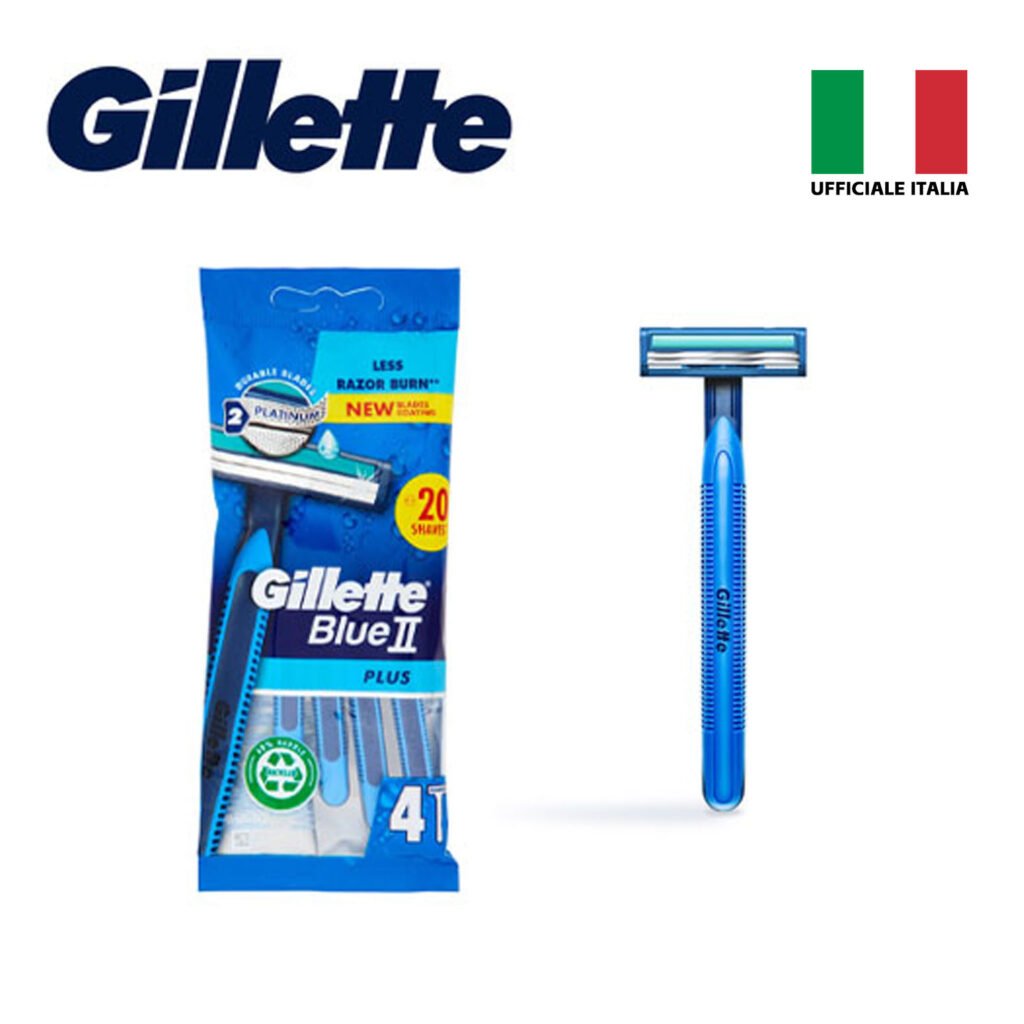 BLUE II PLUS X4 BUSTA RASOIO GILLETTE ITA BL1