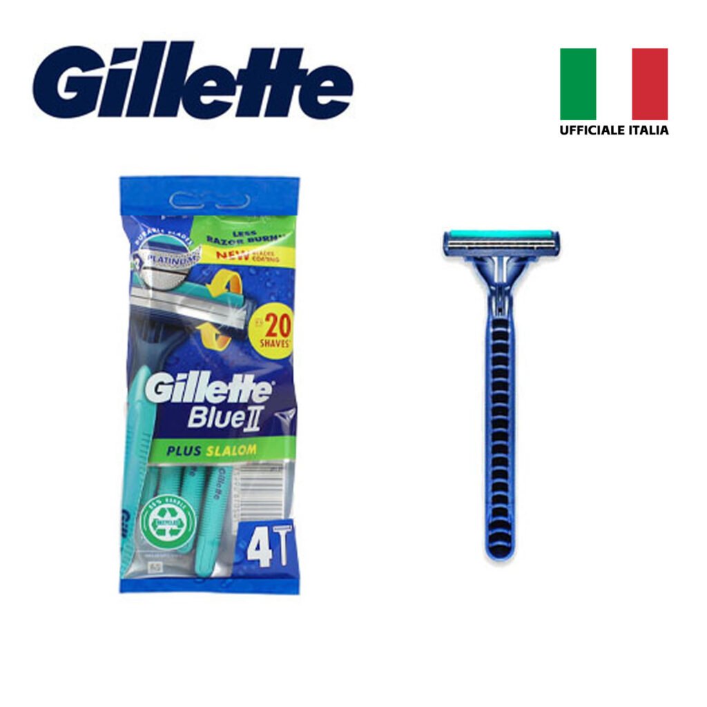 BLUE II PLUS SLALOM X4 BUSTA RASOIO GILLETTE ITA BL1