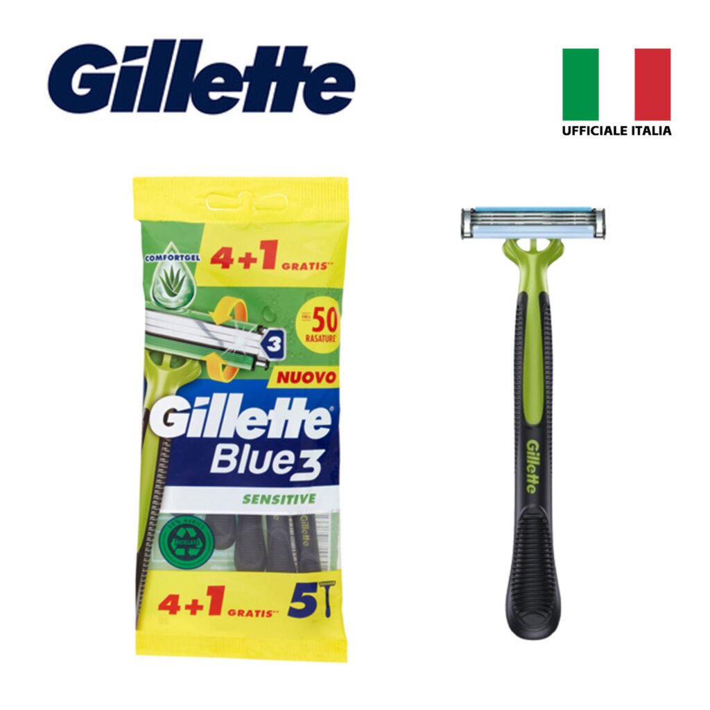 BLUE3 SENSITIVE RASOIO X5 BUSTA GILLETTE BL1