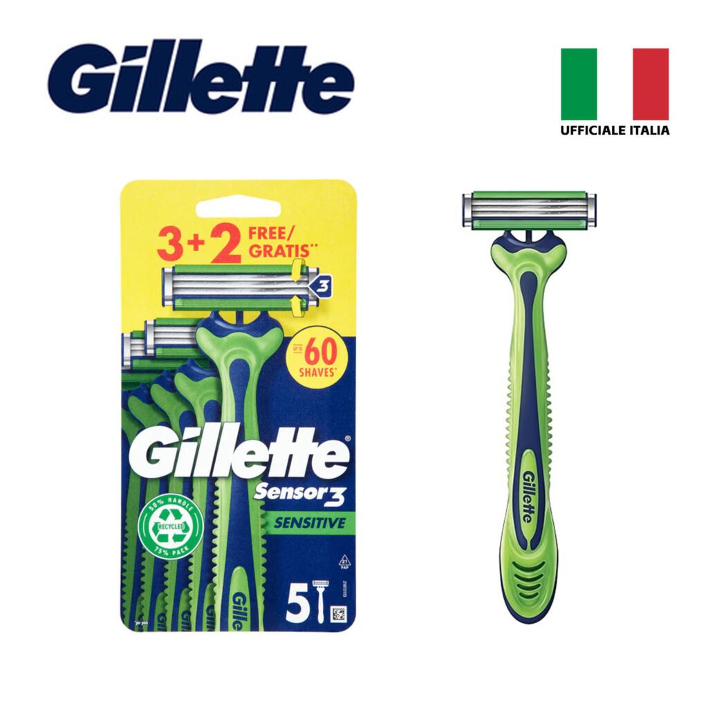 SENSOR3 SENSITIVE RASOIO X5 GILLETTE BL1