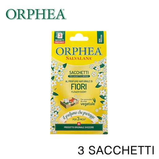 Orphea Sacchetti Profumati Per Cassetti Fiori 3Sacchetti Art.118410 12Pz